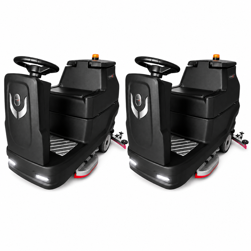 TitanX x2 EOS 26" Dominator Pro Bundle Dual Ride On Commercial Floor Scrubbers Includes 3-Year Warranty & U.S. Support
