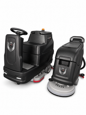TitanX Power Clean Pro Bundle HELIOS 20" Self Propelled Walk Behind + EOS 26" Ride-On Commercial Floor Scrubbers Includes 3-Year Warranty & U.S. Support